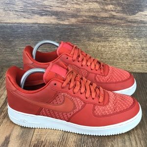 Nike AF1 Women's Red Woven Sneakers